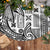 Samoa Tapa Tree Skirt Siapo Mix Tatau Patterns - White LT7 - Polynesian Pride