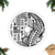 Samoa Tapa Tree Skirt Siapo Mix Tatau Patterns - White LT7 Fringed Tree Skirts White - Polynesian Pride
