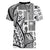 Samoa Tapa Women V Neck T Shirt Siapo Mix Tatau Patterns - White LT7 - Polynesian Pride