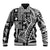 Samoa Tapa Baseball Jacket Siapo Mix Tatau Patterns - Black LT7 Unisex Black - Polynesian Pride