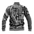 Samoa Tapa Baseball Jacket Siapo Mix Tatau Patterns - Black LT7 - Polynesian Pride