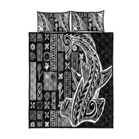 Samoa Tapa Quilt Bed Set Siapo Mix Tatau Patterns - Black LT7 Black - Polynesian Pride