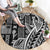 Samoa Tapa Round Carpet Siapo Mix Tatau Patterns - Black LT7 - Polynesian Pride