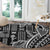 Samoa Tapa Round Carpet Siapo Mix Tatau Patterns - Black LT7 - Polynesian Pride
