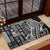 Samoa Tapa Rubber Doormat Siapo Mix Tatau Patterns - Black LT7 - Polynesian Pride