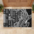Samoa Tapa Rubber Doormat Siapo Mix Tatau Patterns - Black LT7 - Polynesian Pride
