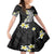 Hawaii Aloha Family Matching Summer Maxi Dress and Hawaiian Shirt Plumeria Vintage - Black LT7 Daughter's Dress Black - Polynesian Pride