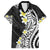 Hawaii Aloha Family Matching Summer Maxi Dress and Hawaiian Shirt Plumeria Vintage - Black LT7 Dad's Shirt - Short Sleeve Black - Polynesian Pride