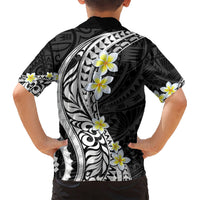 Hawaii Aloha Kid Hawaiian Shirt Plumeria Vintage - Black LT7 - Polynesian Pride