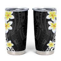 Hawaii Aloha Tumbler Cup Plumeria Vintage - Black