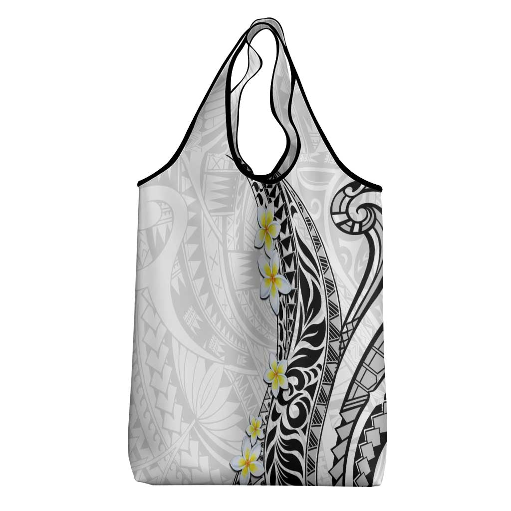 Hawaii Aloha Grocery Bag Plumeria Vintage - White