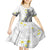 Hawaii Aloha Kid Short Sleeve Dress Plumeria Vintage - White LT7 - Polynesian Pride
