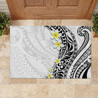 Hawaii Aloha Rubber Doormat Plumeria Vintage - White LT7 - Polynesian Pride