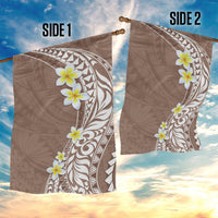 Hawaii Aloha Garden Flag Plumeria Vintage - Brown LT7 - Polynesian Pride