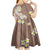 Hawaii Aloha Kid Short Sleeve Dress Plumeria Vintage - Brown LT7 - Polynesian Pride