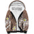 Hawaii Aloha Sherpa Hoodie Plumeria Vintage - Brown LT7 Unisex Brown - Polynesian Pride