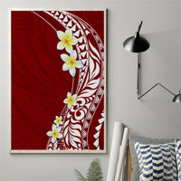 Hawaii Aloha Canvas Wall Art Plumeria Vintage - Crimson LT7 - Polynesian Pride