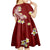 Hawaii Aloha Kid Short Sleeve Dress Plumeria Vintage - Crimson LT7 - Polynesian Pride