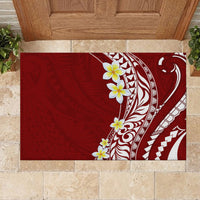 Hawaii Aloha Rubber Doormat Plumeria Vintage - Crimson LT7 - Polynesian Pride