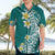 Hawaii Aloha Hawaiian Shirt Plumeria Vintage - Teal LT7 - Polynesian Pride