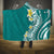 Hawaii Aloha Hooded Blanket Plumeria Vintage - Teal LT7 One Size Teal - Polynesian Pride