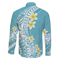 Hawaii Aloha Family Matching Tank Maxi Dress and Hawaiian Shirt Plumeria Vintage - Turquoise LT7 - Polynesian Pride