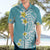 Hawaii Aloha Hawaiian Shirt Plumeria Vintage - Turquoise LT7 - Polynesian Pride