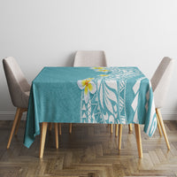 Hawaii Aloha Tablecloth Plumeria Vintage - Turquoise LT7 - Polynesian Pride