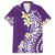 Hawaii Aloha Family Matching Puletasi Dress and Hawaiian Shirt Plumeria Vintage - Violet LT7 Dad's Shirt - Short Sleeve Violet - Polynesian Pride