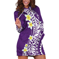 Hawaii Aloha Hoodie Dress Plumeria Vintage - Violet LT7 Violet - Polynesian Pride