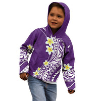 Hawaii Aloha Kid Hoodie Plumeria Vintage - Violet LT7 - Polynesian Pride