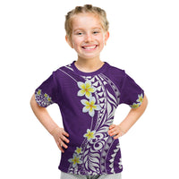 Hawaii Aloha Kid T Shirt Plumeria Vintage - Violet LT7 Violet - Polynesian Pride