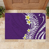 Hawaii Aloha Rubber Doormat Plumeria Vintage - Violet LT7 - Polynesian Pride