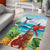Aloha Honolulu Festival Area Rug Ukulele By The Shore
