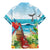 Aloha Honolulu Festival Family Matching Mermaid Dress and Hawaiian Shirt Ukulele By The Shore