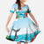 Aloha Honolulu Festival Family Matching Off Shoulder Maxi Dress and Hawaiian Shirt Ukulele By The Shore