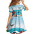 Aloha Honolulu Festival Family Matching Off Shoulder Maxi Dress and Hawaiian Shirt Ukulele By The Shore
