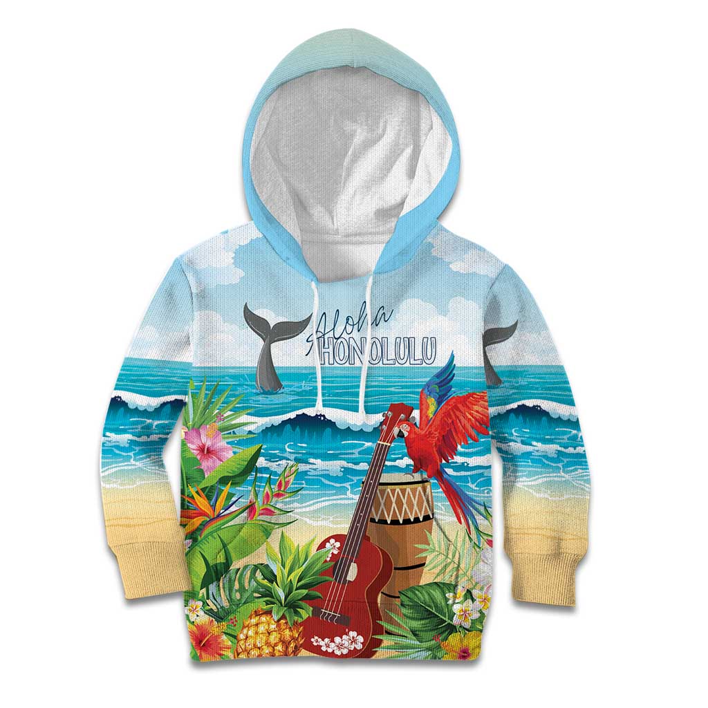 Aloha Honolulu Festival Kid Hoodie Ukulele By The Shore