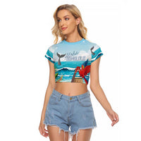 Aloha Honolulu Festival Raglan Cropped T Shirt Ukulele By The Shore