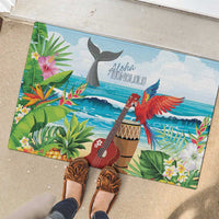Aloha Honolulu Festival Rubber Doormat Ukulele By The Shore