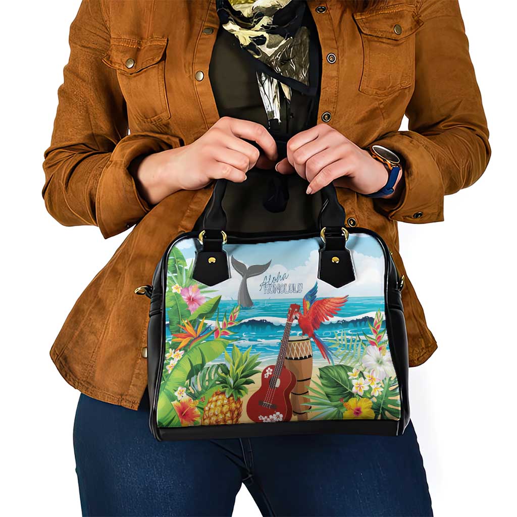 Aloha Honolulu Festival Shoulder Handbag Ukulele By The Shore