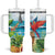 Aloha Honolulu Festival Tumbler With Handle Ukulele By The Shore