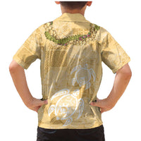 Aloha Honolulu Festival Family Matching Mermaid Dress and Hawaiian Shirt Hawaii Kapa Mix Flowers Lei