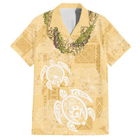 Aloha Honolulu Festival Family Matching Puletasi and Hawaiian Shirt Hawaii Kapa Mix Flowers Lei