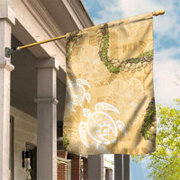 Aloha Honolulu Festival Garden Flag Hawaii Kapa Mix Flowers Lei LT7 House Flag Yellow - Polynesian Pride