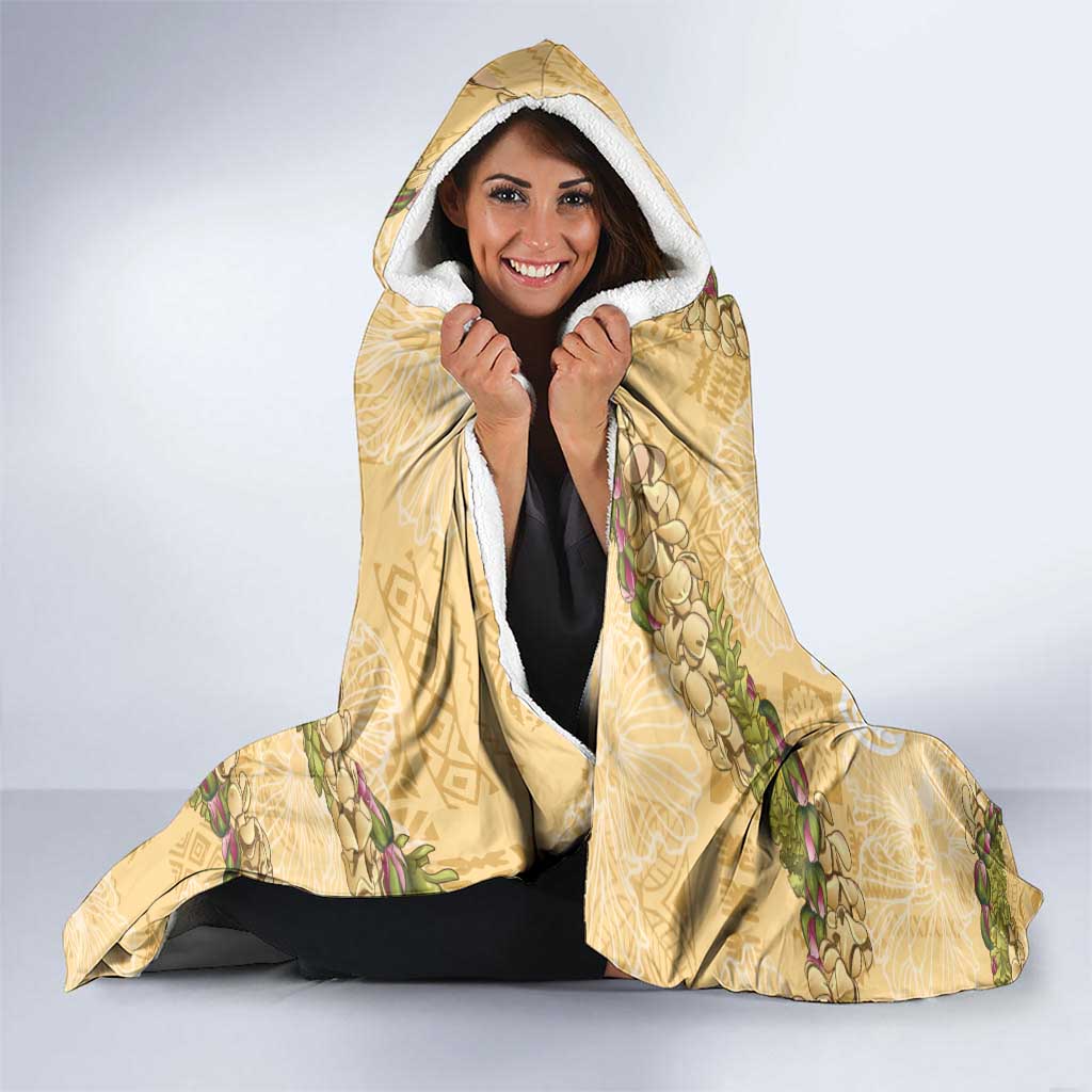 Aloha Honolulu Festival Hooded Blanket Hawaii Kapa Mix Flowers Lei LT7 - Polynesian Pride