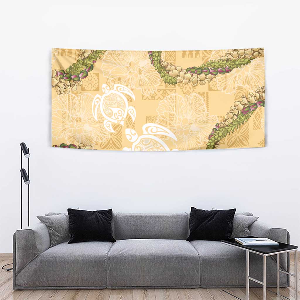 Aloha Honolulu Festival Tapestry Hawaii Kapa Mix Flowers Lei LT7 - Polynesian Pride