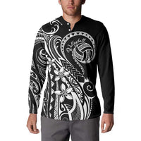 Polynesia Beach Volleyball Personalized Button Sweatshirt Basic
