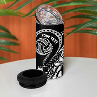 Polynesia Beach Volleyball Personalized 4 in 1 Can Cooler Tumbler Basic