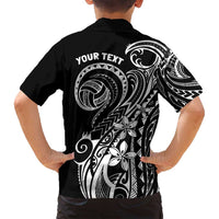 Polynesia Beach Volleyball Personalized Family Matching Long Sleeve Bodycon Dress and Hawaiian Shirt Basic